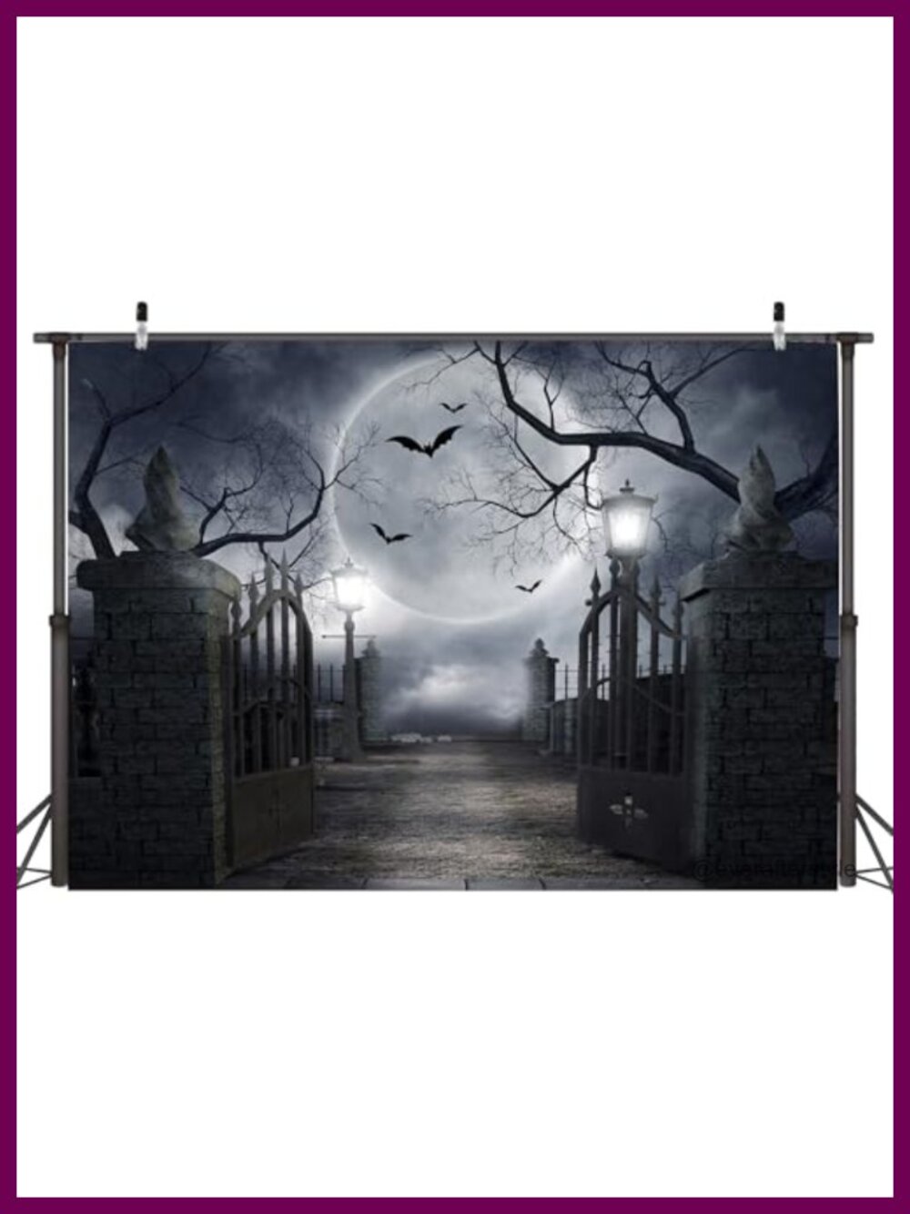 Polyester Halloween Backdrop 10x8 FT Photo Booth Banner